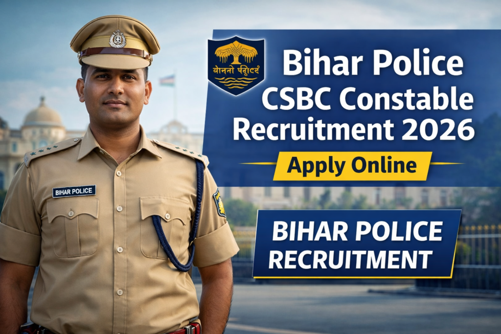 Bihar Police CSBC Constable Recruitment 2026 Apply Online Notification