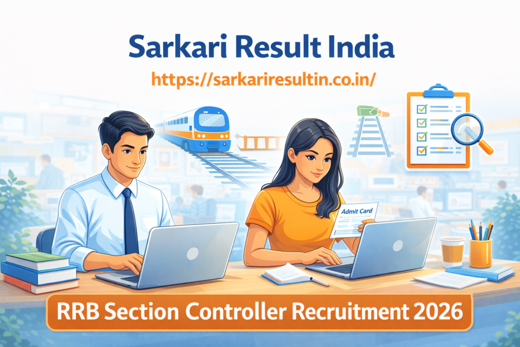 RRB Section Controller Recruitment 2026 exam city and notification details